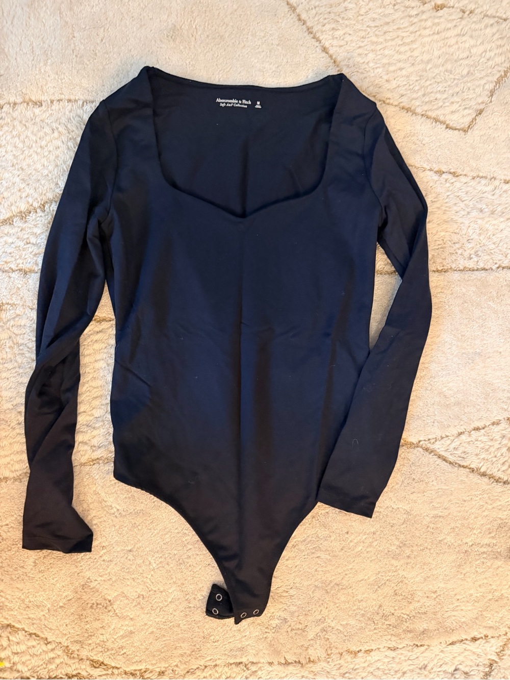 Abercrombie & Fitch Black Long Sleeve Scoop Bodysuit